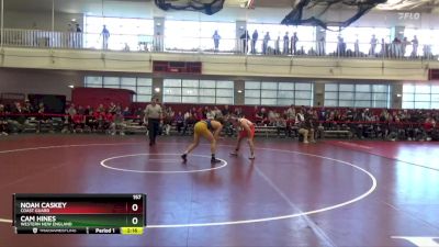 157 lbs Cons. Round 5 - Noah Caskey, Coast Guard vs Cam Hines, Western New England