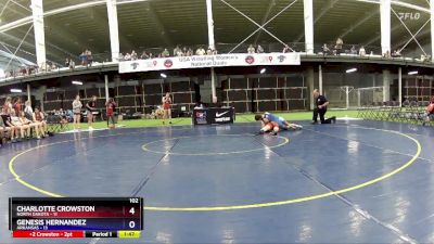 102 lbs Placement Matches (8 Team) - Charlotte Crowston, North Dakota vs Genesis Hernandez, Arkansas