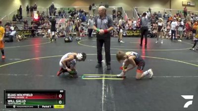 60 lbs Finals (8 Team) - Will Gallo, Team Gotcha vs Elias Holyfield, Belding Orange