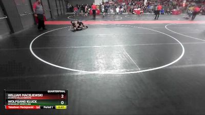 75 lbs Quarterfinal - Wolfgang Kluck, Kewaskum Wrestling vs William Maciejewski, Oconto Falls/Abrams