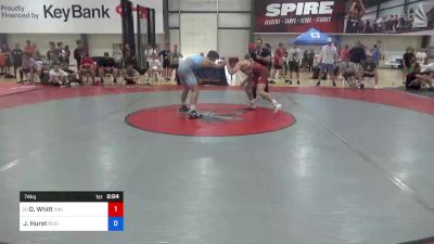 74 kg Consi Of 32 #1 - Dylan Whitt, Viking Wrestling Club (IA) vs Jackson Hurst, Regional Training Center South