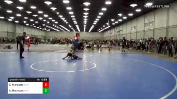 52 lbs Quarterfinal - Cael Marcotte, Socal Grappling Club vs Aron Brannon, Okwa