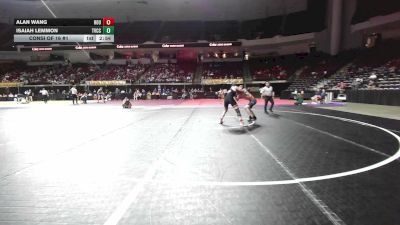 141 lbs Consi Of 16 #1 - Alan Wang, Houston vs Isaiah Lemmon, Treasure Valley CC