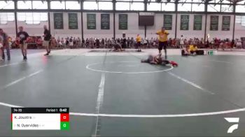 74-78 lbs Quarterfinal - Nikolas Oyervides, Oak Forest Warriors Wrestling vs Kaden Joustra, ISI