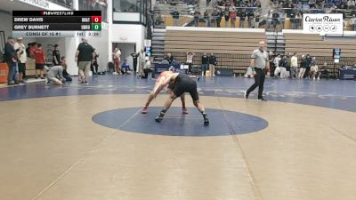 125 lbs Consi Of 16 #1 - Drew Davis, UNATT-SIUE vs Grey Burnett, Unrostered - Perrysburg