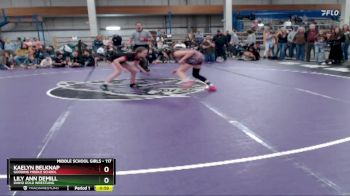 117 lbs Cons. Round 4 - Lily Ann DeMill, Idaho Gold Wrestling vs Kaelyn Belknap, Gooding Middle School