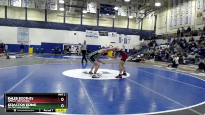 160 lbs Cons. Semi - Sebastion Echak, Colony High School vs KALEB BOOTHBY, Wasilla High School