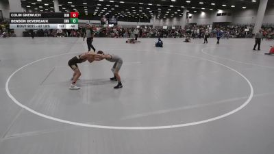 67 lbs Cons. Sub-rd Of 16 - Benson Devereaux, Sebolt Wrestling Academy vs Colin Gnewuch, DC Elite Wrestling