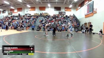 132 lbs Champ. Round 2 - Noah Keen, Cambridge vs Trevor Kusmits, Manchester