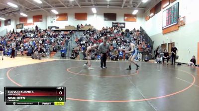 132 lbs Champ. Round 2 - Noah Keen, Cambridge vs Trevor Kusmits, Manchester