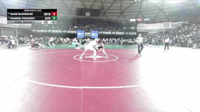 Boys 4A 165 lbs Cons. Round 5 - Gage Blakeslee, Newport (Bellevue) vs Gabriel Fragoso, South Kitsap