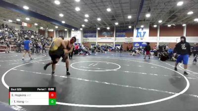 220 lbs Cons. Round 3 - Troy Hong, Foothill (Santa Ana) vs Edwin Hopkins, Westminster