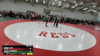 285 lbs Cons. Round 2 - Jorge Loya, Skyview vs Karol Madrigal, Adams City