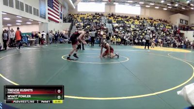 132 lbs Cons. Semi - Wyatt Fowler, GROVE CITY vs Trevor Kusmits, MANCHESTER