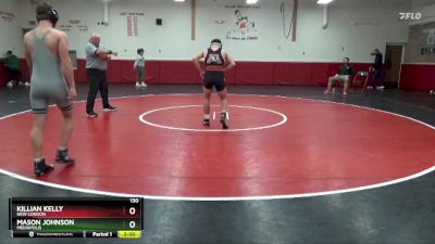 150 lbs Round 4 - Mason Johnson, Mediapolis vs Killian Kelly, New London