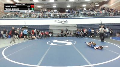 49 lbs Cons. Round 4 - Blake Jennings, Buzzsaw Wrestling Club vs Reed Russell, Sandpoint Legacy Wrestling Club