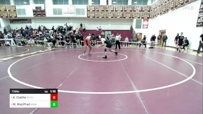 175 lbs Consi Of 8 #2 - Kevin Coelho, Milford vs Matthew MacPhail, Minnechaug