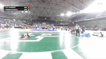 Girls 3A 105 lbs Cons. Round 5 - Lily Foreman, Hermiston (Girls) vs Adrielle Sabala, Sageview (Girls)