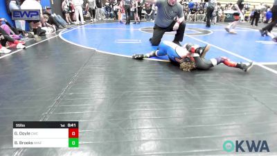 55 lbs Quarterfinal - Garrett Doyle, Cowboy Wrestling Club vs Beckem Brooks, Winfield