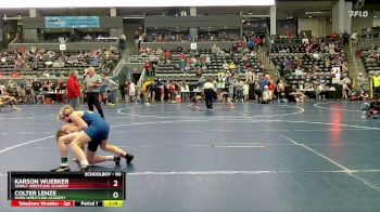 90 lbs 3rd Place Match - Karson Wuebker, Sebolt Wrestling Academy vs Colter Lenze, Moen Wrestling Academy