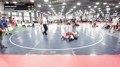 113 lbs Rr Rnd 3 - Justin Savage, 84 Athletes Red vs Cole Willis, Evil Empire Red