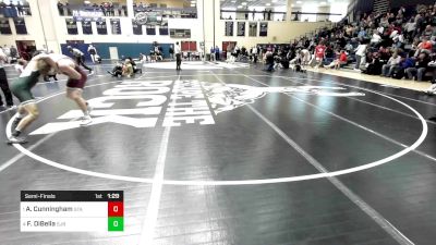 160 lbs Semifinal - Asher Cunningham, State College vs Frank DiBella, St. Joseph Regional