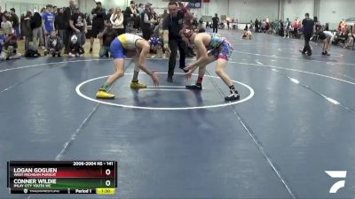 141 lbs Cons. Round 5 - Logan Goguen, West Michigan Pursuit vs Conner Wildie, Imlay City Youth WC