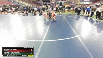 135 lbs Cons. Round 3 - Nevaeh Grunhuvd, Mine Yard Dogs Wrestling Club vs Makenzee Neal, Montana