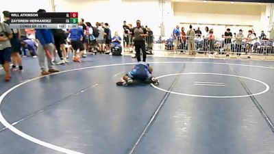 132 lbs Consi Of 16 #1 - Will Atkinson, AL vs Zaydrein Hernandez, CA