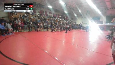 53-55 lbs Round 2 - Nicholas Gutierrez, Sting Wrestling Club vs Lilah Miller, RBWC (Rancho Bernardo Wrestlin