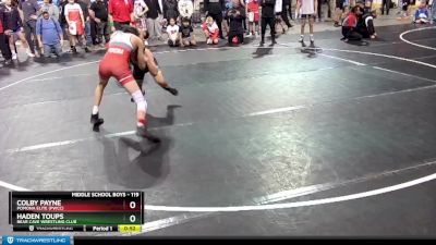 119 lbs Champ. Round 1 - Colby Payne, Pomona Elite (PWCC) vs Haden Toups, Bear Cave Wrestling Club