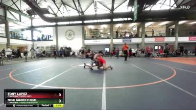 100-111 lbs Cons. Round 2 - Tony Lopez, Cohen Brothers Judo vs Niko Marchenko, Cohen Brothers Wrestling