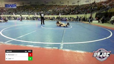 155 lbs Quarterfinal - Kadence Nichols, Plainview Youth Wrestling Club vs Kambyr Lee, Keystone Wrestling Club