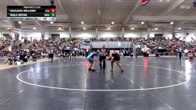 Girls 235 lbs Quarterfinal - Shilo Bryan, Moore Co. High School vs Ashleigh Williams, Stewarts Creek High School