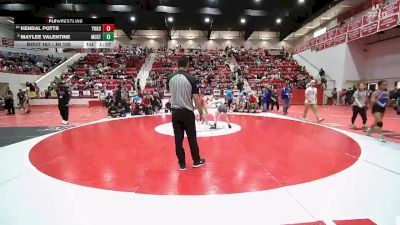 JH 102 lbs Champ. Round 2 - Maylee Valentine, MUSTANG vs Kendal Potts, YUKON