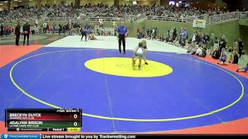 45 lbs Cons. Round 3 - Adalynn Brison, La Pine Hawk Mat Club vs Breckyn Duyck, Newberg Mat Club