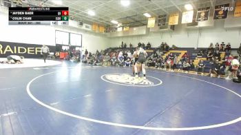 285 lbs Cons. Semi - Colin Chan, El Dorado vs Jayden Baer, Quartz Hill