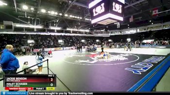 Girls 140 lbs Cons. Round 4 - Haley Schaser, Olympic (Girls) vs Jackie Benson, Ballard (Girls)