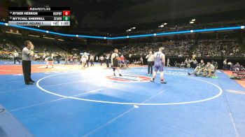 285 Class 1 lbs Champ. Round 1 - Ryder Herron, Rock Port vs Mytchal Sherrell, Stover