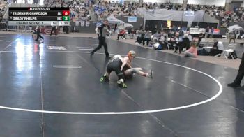 A 126 lbs Champ. Round 1 - Tristan Richardson, Elizabethton High School vs Grady Phelps, Upperman High School