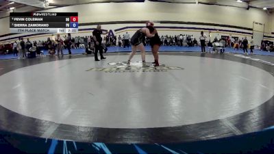 180 lbs 7th Place Match - Sierra Zamorano, Purdue University Club vs Fevin Coleman, Davenport University