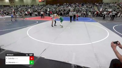 122 lbs Rr Rnd 5 - Fernando Calvillo, Gladiator Wrestling vs Avery Stevens, No Team