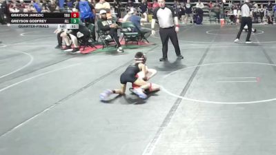 50 lbs Quarterfinal - Grayson Janezic, Triumph Trained vs Greyson Godfrey, All I See Is Gold Academy