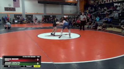 108 lbs Round 5 - Jessen Demuth, Immortal Athletics WC vs Brock Rieder, Wrath