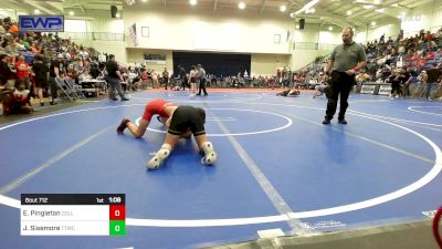 100 lbs Semifinal - Eli Pingleton, Collinsville Cardinal Youth Wrestling vs Jett Sisemore, Team Tulsa Wrestling Club