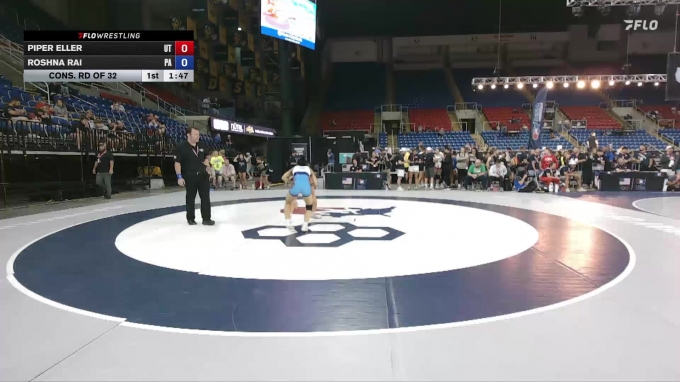 Piper Riddle Utah 95 lbs Cons. Rd Of 32 - Piper Eller, UT vs Roshna Rai, PA