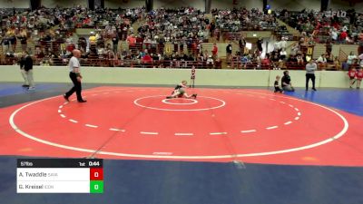 57 lbs Round Of 16 - Aubrie Twaddle, Savannah Wrestling Center vs George Kreisel, Icon Wrestling