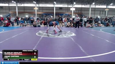 110 lbs Cons. Round 6 - Blakeley Hewlett, Mountain View Middle School vs Pedro Santana, Nyssa