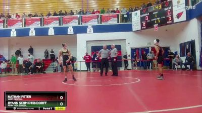 120 lbs Champ. Round 1 - Ryann Schmidtendorff, Penn High School vs Nathan Peter, West Central