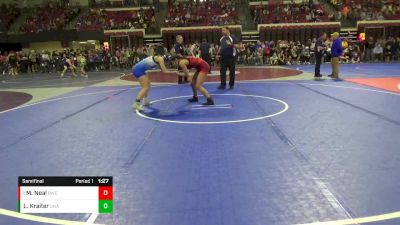 137 lbs Semifinal - Makenzee Neal, Billings Wrestling Club vs Lillian Kraiter, Unattached